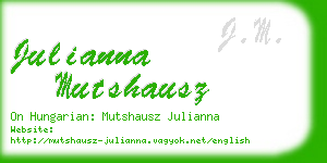 julianna mutshausz business card